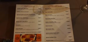 Menu at Le Menelik ምኒልክ in Saly