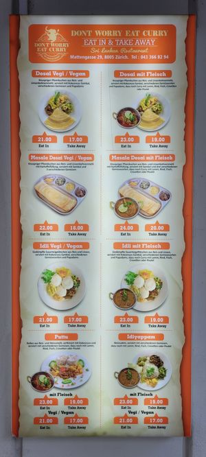  at Don't Worry Eat Curry in Zurich