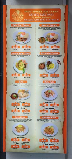  at Don't Worry Eat Curry in Zurich