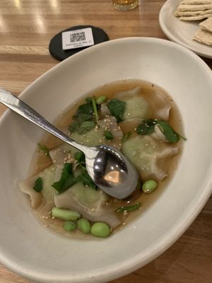 Edamame dumplings.  at True Food Kitchen in Las Vegas
