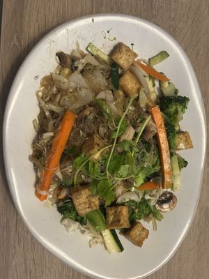 Royal Thai stir fry with tofu and glass noodles  at BKK Thai Kitchen + Bar in Corpus Christi