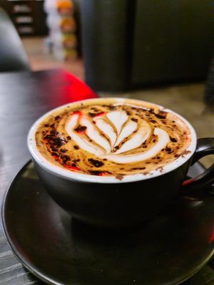 Almond milk cappacino at The Spade in Glenroy