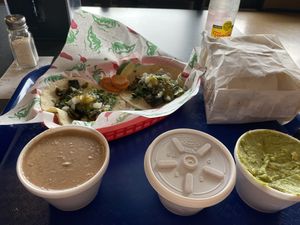 Tacos and beans  at Gringo's in Mcalester