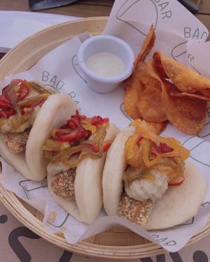 Bao de camote at Bao Bar in Santiago