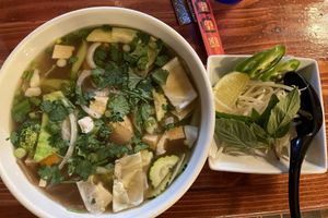 Vegan pho  at MOE PHO in Pendleton