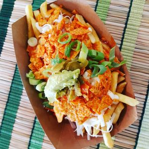 El Capitan loaded fries at Soy-ya Cafe in Western Cape