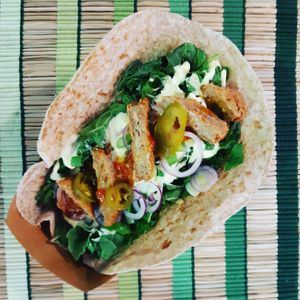 Open burritos  at Soy-ya Cafe in Western Cape