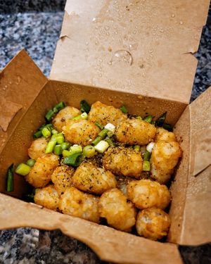 Breakfast Tots (no sauce) at Rise Up Coffee in Rehoboth Beach