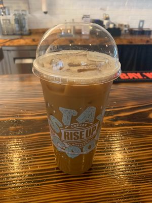 Coffee with Oatmilk at Rise Up Coffee in Rehoboth Beach