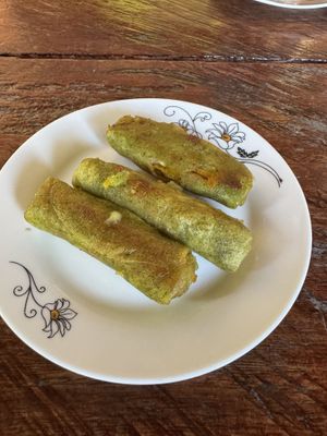 Veggie spring rolls  at KooKaburra in Siargao