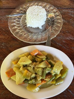 Veggie yellow curry   at KooKaburra in Siargao
