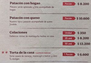 Menu page 2 of 6, January 2023 at Mora Castilla in Popayan