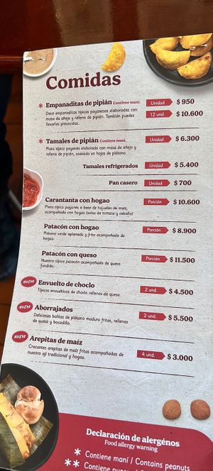 Food  at Mora Castilla in Popayan