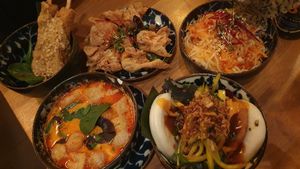 Variety of dishes at An Vegan House - Lange Reihe in Hamburg