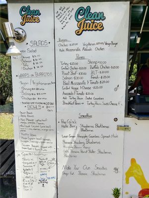 Combo meal includes side salad and smoothie at Clean Juice - Truck in Falmouth