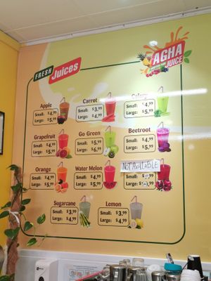 Fresh juice  at Agha Juice in Hampton Park