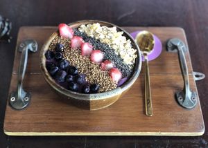 Açai smoothie bowl (choose 5 toppings)  at The Backyard Cafe & Bistro in Koh Lanta