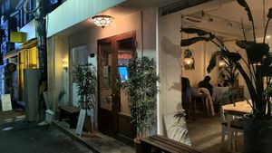 exterior of location - street view in the evening at Amin 아민 in Seoul