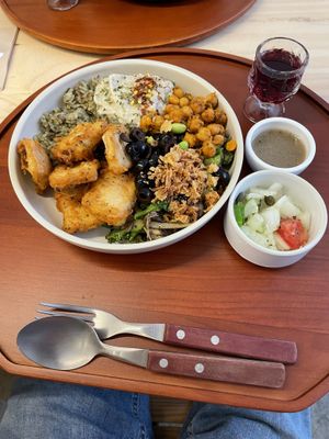 One of the vegan options    at Amin 아민 in Seoul