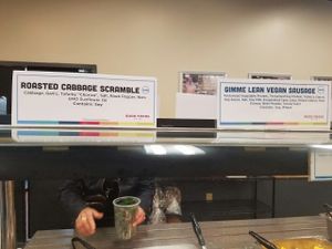 Vegan hot bar options at Good Foods Market and Cafe in Lexington