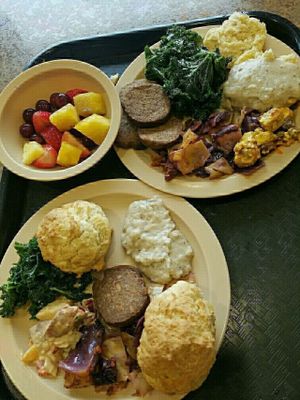 Plenty of vegan options on food bar at Good Foods Market and Cafe in Lexington