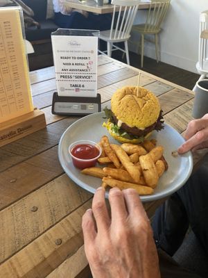 Falafel Burger  at The Shelter in Queenstown