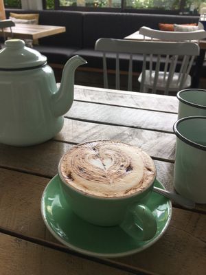 Almond cappuccino at The Shelter in Queenstown