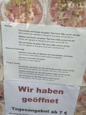 Day menu at Gravity in Stuttgart