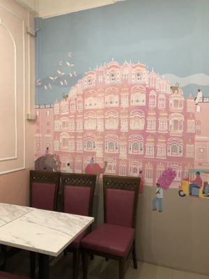beautiful wall  at Royal Rasoi in Bangkok