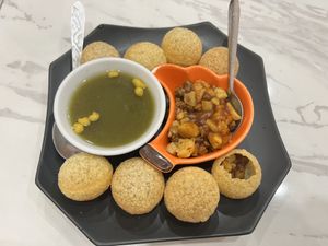 pani puri  at Royal Rasoi in Bangkok