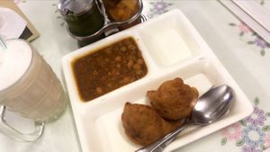 Samosa chole was so good at Royal Rasoi in Bangkok
