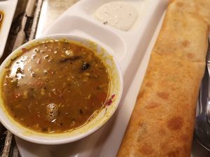 paneer dosa was too big to finish (Sambar was so good) at Royal Rasoi in Bangkok