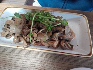 Wild mushrooms on sourdough at The Stanhill in Oswaldtwistle