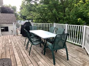 Back deck with gas bbq.  at Terra in Colborne