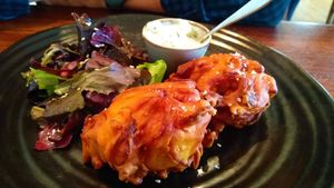 Onion bhajia at The Dog Inn Belthorn in Blackburn