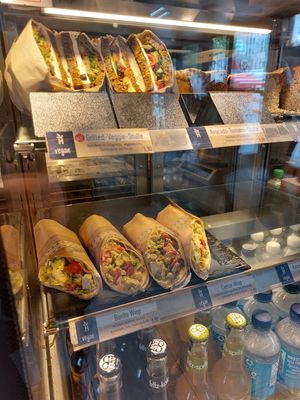 Labelled vegan food options at Haferkater - Hbf Düsseldorf in Dusseldorf