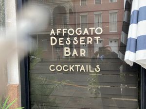 Front window at Drip Affogato Bar in New Orleans