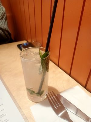 Gin, ginger and mint cocktail. Gorgeous! at Chuku's in North London