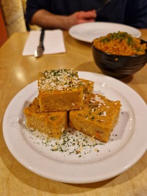 Moi moi and jollof quinoa at Chuku's in North London