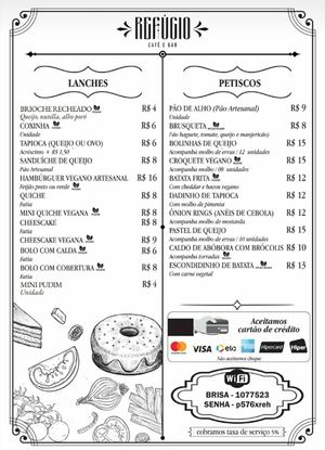 Cardápio 2/3 at Refúgio in Juazeiro Do Norte