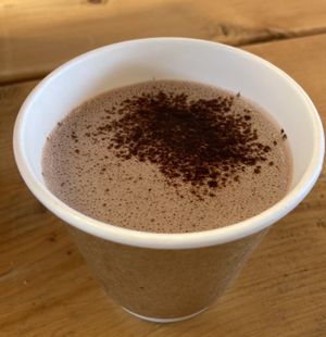 Hot chocolate   at The Pow Bar Cafe in Niseko