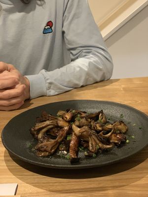 Grilled Hokkaido Mushrooms with Port Wine Sukiyaki Sauce at Tomo Restaurant Niseko in Kutchan