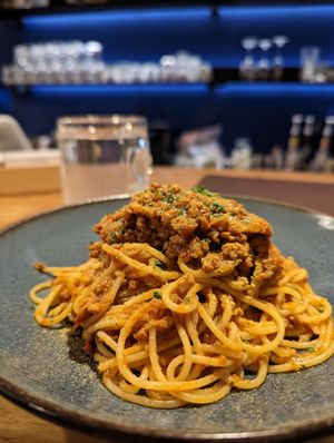 Vegan Bolognese at Tomo Restaurant Niseko in Kutchan