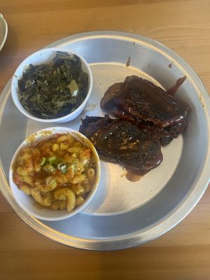 My rib plate   at Dirty Lettuce in Portland