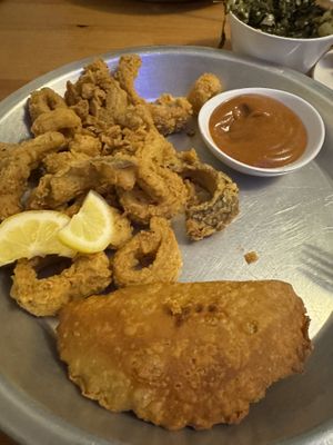 Calamari and scallop special  at Dirty Lettuce in Portland