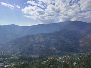 View from Inside. at Greendale Restaurant Hara Bhara in Gangtok