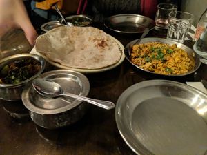 Delicious curries  at Jinnah Bistro in Shipley