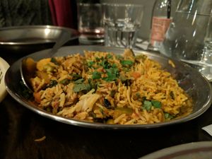 Biryani gorgeously spiced. at Jinnah Bistro in Shipley