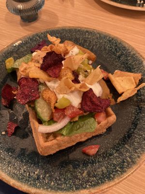 Vegan doner wafel  at WannaWaffle in Zwolle
