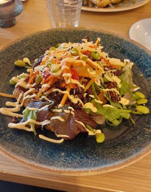 Sticky tempeh-waffle at WannaWaffle in Zwolle